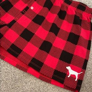 Victoria’s Secret checkered sleep shorts.